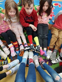 Crazy Sock and Shoe Day as Part of Read Across America Week